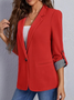 Women's Color Block Regular Loose Blazer