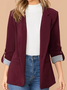 Women's Color Block Regular Loose Blazer