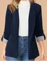 Women's Color Block Regular Loose Blazer