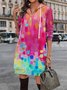 Women Floral Hoodie Long Sleeve Comfy Casual Buckle Maxi Dress