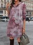 Women Floral Hoodie Long Sleeve Comfy Casual Buckle Maxi Dress