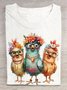 Casual Turkey Crew Neck Short Sleeve T-shirt