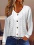 V Neck Long Sleeve Plain Lace Regular Regular Fit Blouse For Women