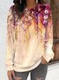 Casual Hoodie Floral Sweatshirt