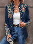 Women's Ethnic Floral Print Regular Loose Jacket