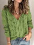 Shirt Collar Long Sleeve Plain Regular Loose Shirt For Women