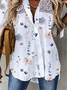 Long Sleeve Floral Regular Loose Shirt For Women