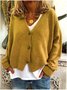 Women Wool/Knitting Plain Long Sleeve Comfy Casual Cardigan