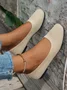 Casual Plain Slip On Flat Heel Shallow Shoes