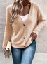 Women Wool/Knitting Plain Long Sleeve Comfy Casual Cardigan