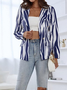 Women's Striped Regular Loose Blazer