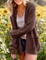 Women Wool/Knitting Plain Long Sleeve Comfy Casual Cardigan