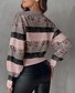 V Neck Long Sleeve Geometric Regular Regular Fit Blouse For Women