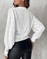 V Neck Long Sleeve Geometric Regular Regular Fit Blouse For Women