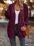 Women Wool/Knitting Plain Long Sleeve Comfy Casual Cardigan