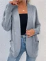 Women Wool/Knitting Plain Long Sleeve Comfy Casual Cardigan