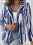 Women's Striped Regular Loose Blazer