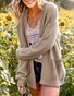 Women Wool/Knitting Plain Long Sleeve Comfy Casual Cardigan