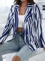 Women's Striped Regular Loose Blazer