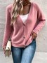 Women Wool/Knitting Plain Long Sleeve Comfy Casual Cardigan