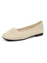 Casual Plain Slip On Flat Heel Shallow Shoes