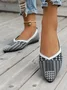 Casual Geometric Slip On Flat Heel Shallow Shoes