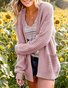 Women Wool/Knitting Plain Long Sleeve Comfy Casual Cardigan