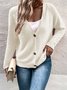 Women Wool/Knitting Plain Long Sleeve Comfy Casual Cardigan