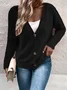 Women Wool/Knitting Plain Long Sleeve Comfy Casual Cardigan