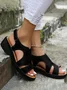 Casual Plain Slip On Flat Heel Slide Sandals