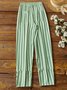 Women's Casual Striped Loose Long Pants