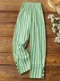 Women's Casual Striped Loose Long Pants