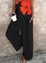 Women Sleeveless Square Neck Loose Long Daily Casual Floral Natural Overall Jumpsuit