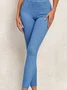 Women Stretch High Rise Denim leggings Pull-on Jeggings Jeans Breathable Pants