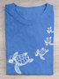 Casual Turtle Crew Neck Short Sleeve T-shirt