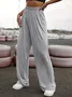 Women's Casual Wide Leg High Waisted Palazzo Pleated Pants