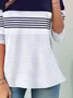 Casual Striped Crew Neck Long Sleeve T-shirt