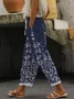 Women Casual Floral Print Loose Long Pants