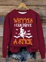 Casual Crew Neck Text Letters Sweatshirt