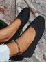 Casual Plain Slip On Flat Heel Shallow Shoes