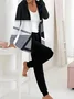 Women Geometric Hoodie Long Sleeve Comfy Casual Jacket and pants Two-Piece Set