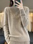 Women Wool/Knitting Plain Long Sleeve Comfy Casual Hot Drilling Sweater