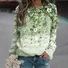 Casual V Neck Floral Sweatshirt