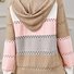 Women Wool/Knitting Striped Long Sleeve Comfy Casual Cardigan