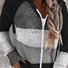 Women Wool/Knitting Striped Long Sleeve Comfy Casual Cardigan