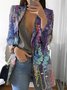 Women's Abstract Regular Loose Blazer