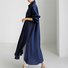 Women Plain Shawl Collar Long Sleeve Comfy Casual Lace Maxi Dress