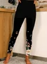 Casual Floral Long Leggings