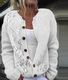 Women Knitted Plants Long Sleeve Comfy Casual Cardigan