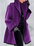 Women's Color Block Pocket Stitching Regular Loose Coat